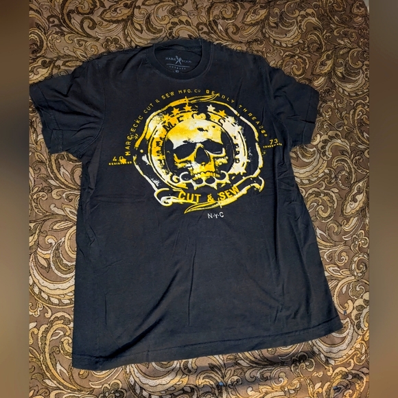 Marc Ecko Skull Logo T-shirt 🖤 💛 - Picture 1 of 4
